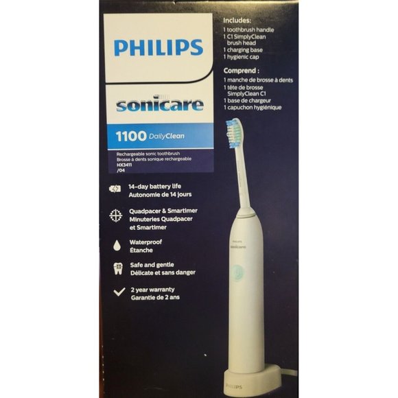 Philips Sonicare DailyClean 1100 Rechargeable Electric Power Toothbrush, White - Picture 2 of 8
